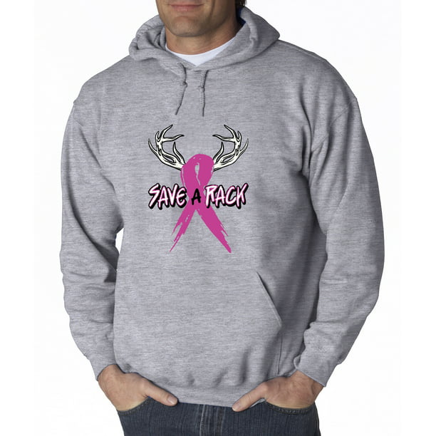 Breast Cancer Ribbon Fight Cure Hoodie Pullover Save a Rack